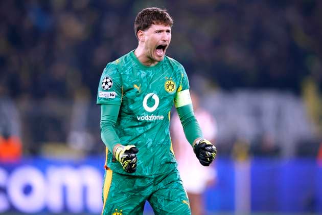 KOBEL Gregor Team Borussia Dortmund UEFA Championsleague Season 2025 2026 Preliminary Round Match BVB Athletic Bilbao 4 1 on 01 10 2025 in Dortmund DFL REGULATIONS PROHIBIT ANY USE OF PHOTOGRAPHS as IMAGE SEQUENCES and or QUASI VIDEO Copyright: xLacixPerenyix