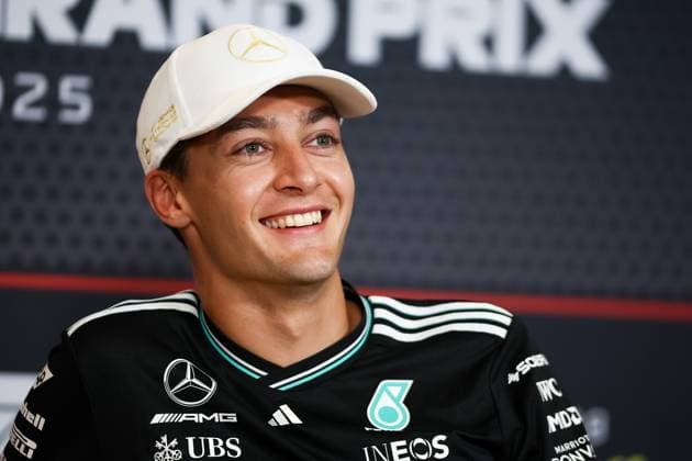 F1 - SINGAPORE GRAND PRIX 2025 RUSSELL George (gbr), Mercedes AMG F1 Team W16, portrait press conference, PK, Pressekonferenz during the 2025 Formula 1 Singapore Grand Prix, 18th round of the 2025 FIA Formula One World Championship, WM, Weltmeisterschaft from October 3 to 5, 2025 on the Marina Bay Street Circuit, in Singapore - SingaporeSingapore  Copyright: xEricxAlonsox