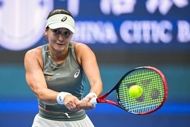 BEIJING, CHINA - OCTOBER 02: Eva Lys of Germany competes in the Women s Singles Quarterfinal match against Coco Gauff of the United States on day 11 of the 2025 China Open at the National Tennis Center on October 2, 2025 in Beijing, China.  Copyright: xVCGx 111594627160