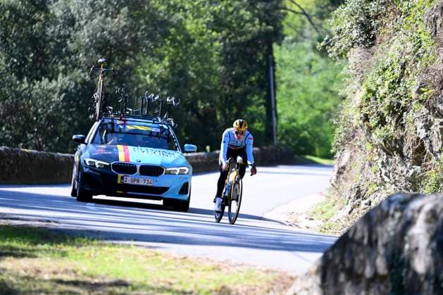 UEC 2025 Road European Championship, EM, Europameisterschaft Drome-Ardeche Media Activities 02 10 2025 LORIOL-SUR-DROME, FRANCE - OCTOBER 02 : Evenepoel Remco (Belgium) pictured during a training session ahead of the Men Elite cycling road race of the 2025 UEC Road European Championship Drome-Ardeche 10th edition an UCI Continental Championships cycling race on October 2, 2025 in Loriol-sur-Drome, France, 02 10 2025 Loriol-sur-Drome France  Copyright: xVincentxKalutx