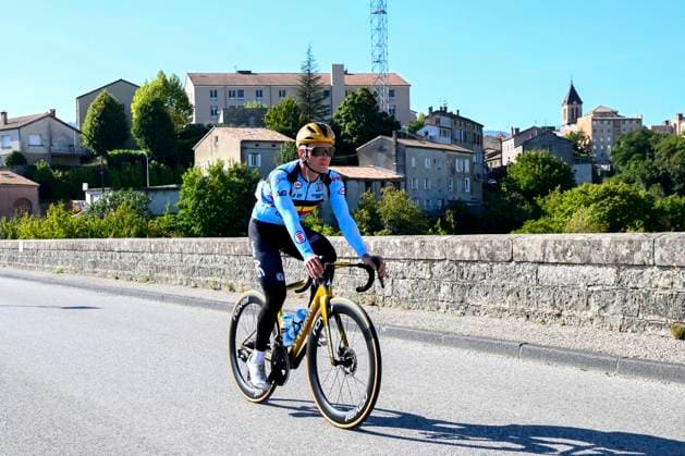 UEC 2025 Road European Championship, EM, Europameisterschaft Drome-Ardeche Media Activities 02 10 2025 LORIOL-SUR-DROME, FRANCE - OCTOBER 02 : Evenepoel Remco (Belgium) pictured during a training session ahead of the Men Elite cycling road race of the 2025 UEC Road European Championship Drome-Ardeche 10th edition an UCI Continental Championships cycling race on October 2, 2025 in Loriol-sur-Drome, France, 02 10 2025 Loriol-sur-Drome France  Copyright: xVincentxKalutx