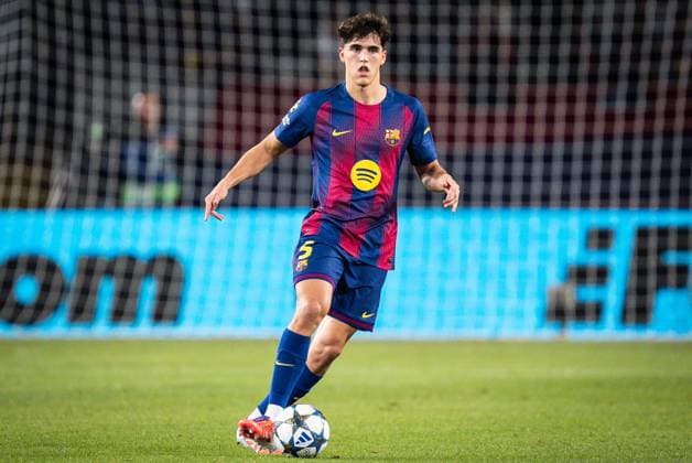 October 1, 2025, Barcelona, Spain, Spain: Pau CUBARSI of Barcelona during the UEFA Champions League, League Phase MD2 match between FC Barcelona, Barca and Paris Saint-Germain (PSG) at Estadi Olimpic Lluis Companys on October 01, 2025 in Barcelona, Spain. Barcelona Spain - ZUMAm308 20251001_zsp_m308_042 Copyright: xMatthieuxMirvillex