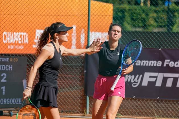 Double Jesika Maleckova and Miriam Skoch vs Nicole Fossa Huergo and Ekaterine Gorgodze during the Internazionali di Calabria 2025 WTA, Tennis Damen 125 tennis match at Chiappetta Village, Rende (Cosenza), Italy.  Copyright: xFrancescoxFarina IPAxSportx xipa-agency.netx xx IPA_66046113 IPA_Agency_IPA66046113