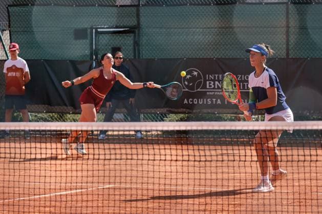 Double Jesika Maleckova and Miriam Skoch vs Nicole Fossa Huergo and Ekaterine Gorgodze during the Internazionali di Calabria 2025 WTA, Tennis Damen 125 tennis match at Chiappetta Village, Rende (Cosenza), Italy.  Copyright: xFrancescoxFarina IPAxSportx xipa-agency.netx xx IPA_66046130 IPA_Agency_IPA66046130