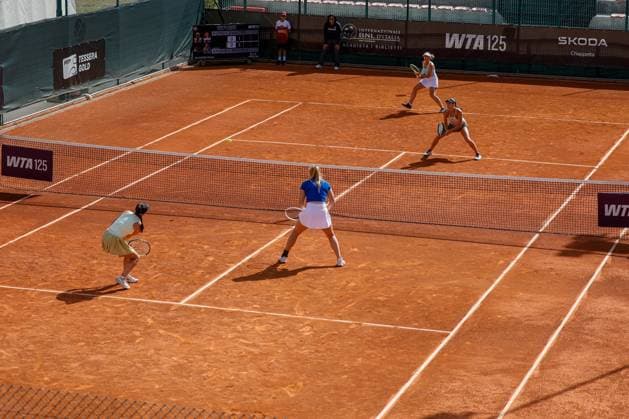 Double Leonie Kung and Tiphanie Lemaitre vs Amina Anshba and Madeleine Brooks during the Internazionali di Calabria 2025 WTA, Tennis Damen 125 tennis match at Chiappetta Village, Rende (Cosenza), Italy.  Copyright: xFrancescoxFarina IPAxSportx xipa-agency.netx xx IPA_66046245 IPA_Agency_IPA66046245