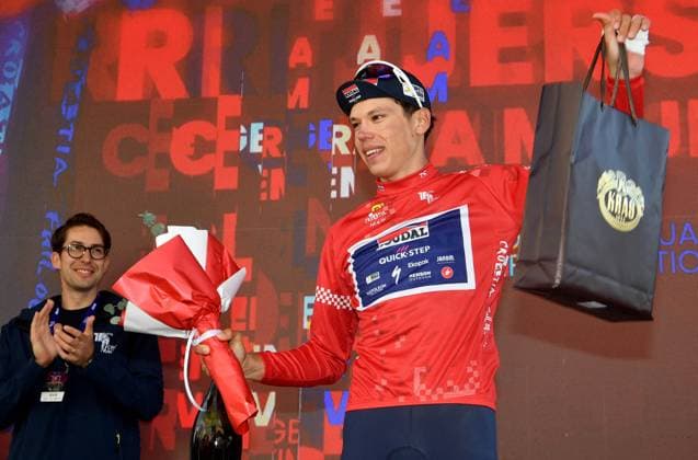 Croatia, Rijeka, 021025. Gat Karolina Rijeka. Completion of the 3rd stage of the Cro Race 2025 cycling race at Karoline Rijeka Pier. In the photo: winner Paul Magnier. Photo: Damir Skomrlj CROPIX Copyright: xxDamirxSkomrljx cro_race_rijeka15-021025
