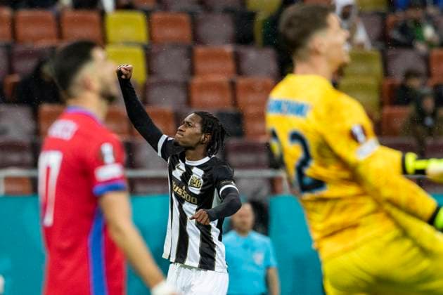 October 2, 2025, UEFA EUROPA LEAGUE, League phase, Matchday 2, FCSB vs Young Boys, Bucharest, National Arena Stadium 77 Joel Monteiro celebrates scoring his first goal of the match