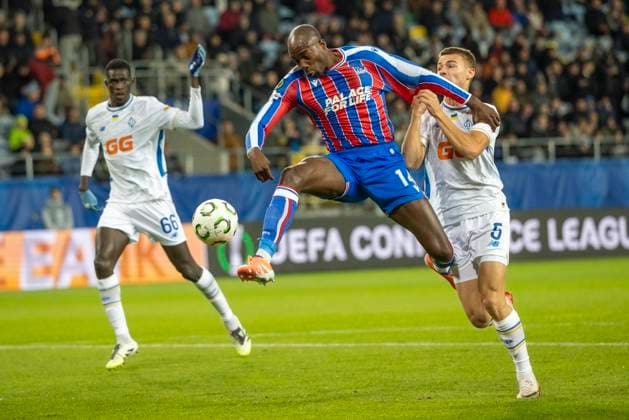 FC Dynamo Kyiv vs Crystal Palace FC. - UEFA Conference League Jean-Philippe Mateta, Oleksandr Yatsyk during UEFA Conference League match between FC Dynamo Kyiv and Crystal Palace FC at Arena Lublin in Lublin,Poland on October 02, 2025.NO SALES POLAND Lublin Poland  Copyright: xAndrzejxIwanczukx originalFilename:iwanczuk-fcdynamo251002_npGs8.jpg
