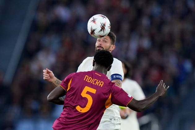 Lille™s Olivier Giroud during the Uefa Europa League soccer match between Roma and Lille at the Olympic Stadium in Rome, Italy - Thursday, October 2, 2025. - Soccer .  Copyright: xAlfredoxFalcone LaPressex