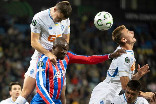 FC Dynamo Kyiv vs Crystal Palace FC. - UEFA Conference League Jean-Philippe Mateta, Taras Mykhavko during UEFA Conference League match between FC Dynamo Kyiv and Crystal Palace FC at Arena Lublin in Lublin,Poland on October 02, 2025.NO SALES POLAND Lublin Poland  Copyright: xAndrzejxIwanczukx originalFilename:iwanczuk-fcdynamo251002_npuHV.jpg