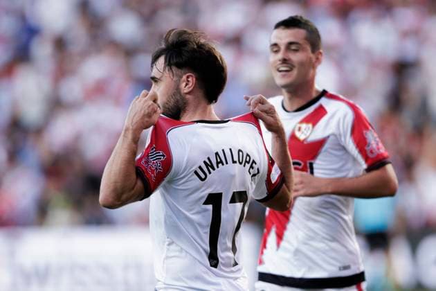 UEFA conference league - Rayo Vallecano vs KF Shkendija MADRID, SPAIN - October2: Unai Lopez of Rayo Vallecano celebrates a goal during the UEFA conference league 2025 26 match between Rayo Vallecano and KF Shkendija at Vallecas Stadium in Madrid. (Photo by Guillermo Martinez) Madrid Vallecas Stadium Spain Copyright: xGuillermoxMartinezx
