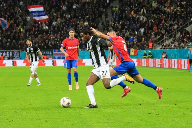 October 2, 2025, UEFA EUROPA LEAGUE, League phase, Matchday 2, FCSB vs Young Boys, Bucharest, National Arena Stadium 77 Joel Monteiro dribbles the opponent in speed