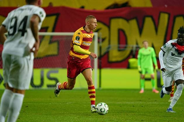 Norbert Wojtuszek seen during UEFA Conference League game between Jagiellonia Bialystok and Hamrun Spartans FC (Lukasz Germaniuk Ball Raw Images) Bialystok Municipal Stadium Poland Copyright: xLukaszxGermaniukx lukaszgermaniuk_jagiellonia_hamrun_2526-37