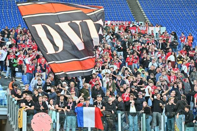 Foto IPP Felice De Martino Roma 02 10 2025 Calcio Europa League 2025-2026 Roma - Lille Nella foto: Tifosi Italy Photo Press World Copyright Roma italy Italia ITALY  Copyright: xR4924_italyphotopressx
