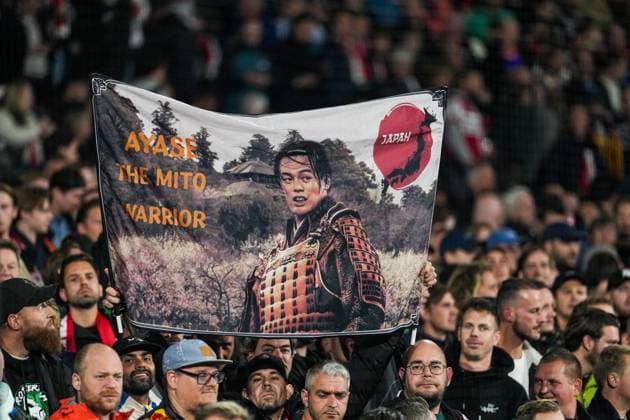 UEFA Europa League: Feyenoord Rotterdam v Aston Villa F.C. Rotterdam - Ayase Ueda of Feyenoord during the second match of the UEFA Europa League 2025 2026. The match is set between Feyenoord Rotterdam and Aston Villa F.C. at Stadion Feijenoord De Kuip on 2 October 2025 in Rotterdam, The Netherlands. Copyright: xTomxBodex