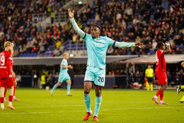 Football UEFA Europa League 2025 26, Matchday 2 FC Bologna vs SC Freiburg Renato Dall Ara Bologna, Italy Jhon Lucumi Bologna, 26 Copyright: xJOERANxSTEINSIEKx