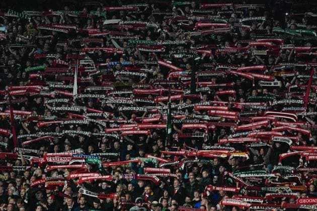 ROTTERDAM, 02-10-2025, Stadium de Kuip , season 2025 2026 , Europa League football . Match between Feyenoord and Aston Villa , Picture shows fans of Feyenoord Feyenoord - Aston Villa  x31324952x Copyright: