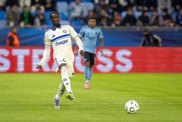 SLOVAN BRATISLAVA - STRASBOURG Abdoul Outtara of Strasbourg during league phase of UEFA Conference league football match between SK Slovan Bratislava and RC Strasbourg Alsace. Bratislava, Slovakia, October 02, 2025. Copyright: xx 080A0763