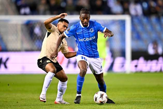KRC Genk v Ferencvaros - UEFA Europa League GENK, BELGIUM - OCTOBER 02 : Kayembe Dito Joris defender of KRC Genk during the UEFA Europa League 2025 26 League Phase MD2 match between KRC Genk and Ferencvaros on October 2, 2025 in Genk, Belgium, 02 10 2025 Genk Belgium  Copyright: xTomasxSiskx