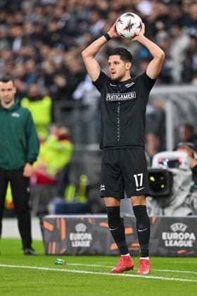 SOCCER - UEFA EL, Sturm vs Glasgow GRAZ,AUSTRIA,02.OCT.25 - SOCCER - UEFA Europa League, SK Sturm Graz vs Glasgow Rangers FC. Image shows Emir Karic (Sturm).  GEPAxpictures xAvnixRetkoceri