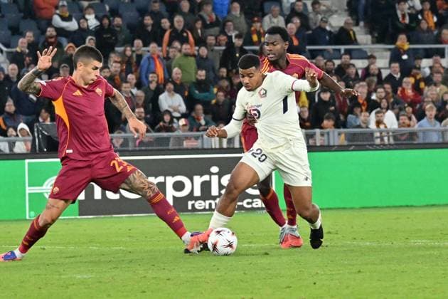 Foto IPP Felice De Martino Roma 02 10 2025 Calcio Europa League 2025-2026 Roma - Lille Nella foto: Hamza Igamane Italy Photo Press World Copyright Roma italy Italia ITALY  Copyright: xR4924_italyphotopressx