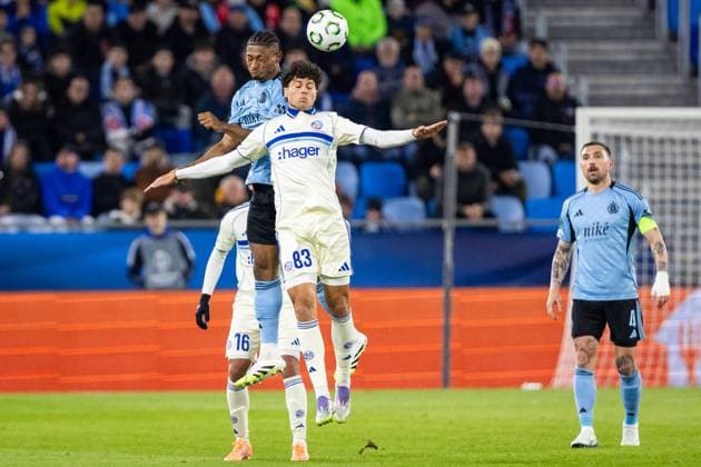 SLOVAN BRATISLAVA - STRASBOURG Kevin Wimmer of Slovan and Rafael Luis of Strasbourg during league phase of UEFA Conference league football match between SK Slovan Bratislava and RC Strasbourg Alsace. Bratislava, Slovakia, October 02, 2025. Copyright: xx 080A1019