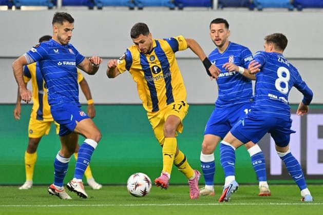 MACCABI TEL AVIV vs DINAMO ZAGREB KRISTIJAN BELIC football Maccabi Tel Aviv vs Dinamo Zagrebi UEFA Europa League at TSC arena stadium, Backa Topola 02.10.2025 Foto: FOOTBALL, UEFA EUROPA LEAGUE, DINAMO ZAGREB, MACCABI TEL AVIV Backa Topola TSC Arena Serbia Copyright: xMarkoxMetlas xMNxPressx