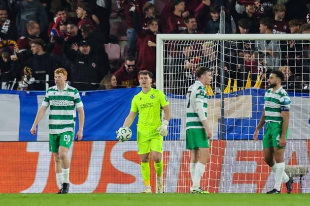 UEFA Europa Conference League Group Phase, Stadion Letna, Prague, Czech Republic 2 10 2025 Sparta Praha vs Shamrock Rovers Rovers goalkeeper Ed McGinty dejected after conceding the third goal of the match Ed McGinty dejected after conceding the third goal of the match 2 10 2025  Copyright: x INPHO RyanxByrnex RB1_6320