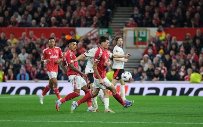 Nicolo Savona of Nottingham Forest seen in action during the UEFA Europa league football match between Nottingham Forest and FC Midtjylland at City Ground in Nottingham. Copyright: xPaulxBonser SportsxPressxPhotox Sportspressphoto_SPR36699