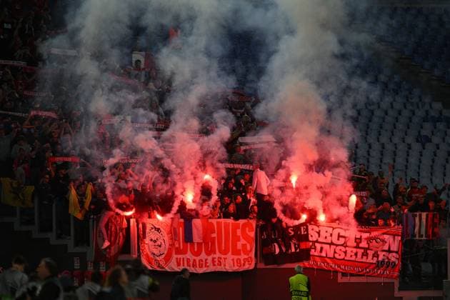 CALCIO - UEFA Europa League - AS Roma vs LOSC Lille Lille s fans during the match of Uefa Europa League Championship between A.S.Roma and Lille at the Olimpico Stadium on Oct 2, 2025 in Rome, Italy. during AS Roma vs LOSC Lille, Football Europa League match in Rome, Italy, October 02 2025 Rome Italy  Copyright: xIPAxSport ABACAx