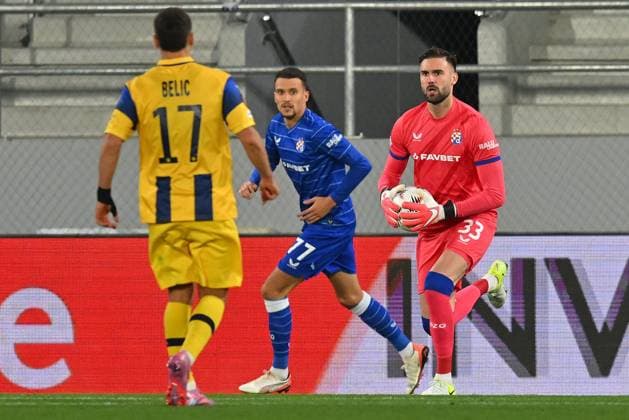 MACCABI TEL AVIV vs DINAMO ZAGREB IVAN NEVISTIC goalie football Maccabi Tel Aviv vs Dinamo Zagrebi UEFA Europa League at TSC arena stadium, Backa Topola 02.10.2025 Foto: FOOTBALL, UEFA EUROPA LEAGUE, DINAMO ZAGREB, MACCABI TEL AVIV Backa Topola TSC Arena Serbia Copyright: xMarkoxMetlas xMNxPressx