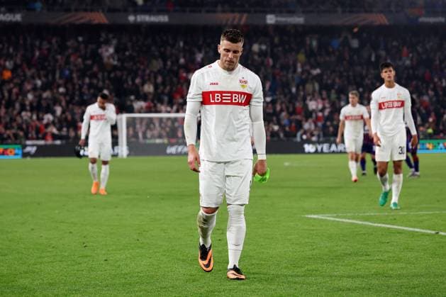 02 10 2025, Switzerland, Basel, Football UEFA Europa League, FC Basel vs VfB Stuttgart, Ermedin Demirovic VfB disappointed