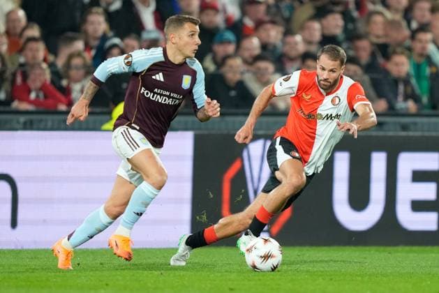 ROTTERDAM, 02-10-2025, Stadium de Kuip , season 2025 2026 , Europa League football . Match between Feyenoord and Aston Villa , Picture shows Feyenoord player Bart Nieuwkoop Feyenoord - Aston Villa  x31326628x Copyright: