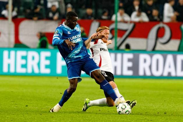 Marius Mouandilmadji and Radovan Pankov seen during UEFA Conference League game between Legia Warszawa and Samsunspor Kulubu (Jan Borys Ball Raw Images) Warsaw Polish Army Stadium Poland Copyright: xJanxBorysx janborys_legia_samsunspor_2526-85