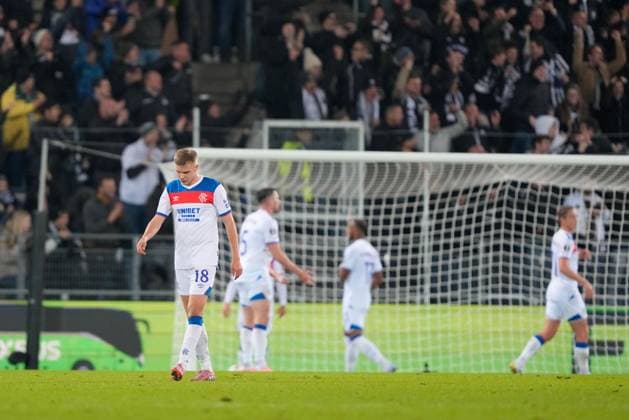 Oliver Antman of Rangers appears dejected after conceding the second goal Sturm Graz v Rangers, UEFA Europa League, Group Stage, Football, Merkur Arena, Graz, Austria - 02 Oct 2025Graz Merkur Arena Austria EDITORIAL USE ONLY No use with unauthorised audio, video, data, fixture lists, club league logos or live services. Online in-match use limited to 120 images, no video emulation. No use in betting, games or single club league player publications.  Copyright: xChristianxHofer Shutterstockx 15504056ax