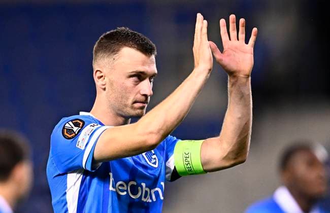 KRC Genk v Ferencvaros - UEFA Europa League GENK, BELGIUM - OCTOBER 02 : Heynen Bryan midfielder of KRC Genk after the UEFA Europa League 2025 26 League Phase MD2 match between KRC Genk and Ferencvaros on October 2, 2025 in Genk, Belgium, 02 10 2025 Genk Belgium  Copyright: xTomasxSiskx