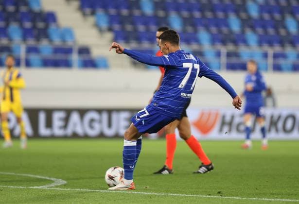 Maccabi Tel-Aviv FC and GNK Dinamo Zagreb - UEFA Europa League 2025 26 League Phase MD2 Dejan Ljubicic of GNK Dinamo Zagreb scores a goal for 3:1 during the UEFA Europa League 2025 26 League Phase MD2 match between Maccabi Tel-Aviv FC and GNK Dinamo Zagreb at TSC Arena on October 2, 2025 in Backa Topola, Serbia.  SlobodanxSandic PIXSELL