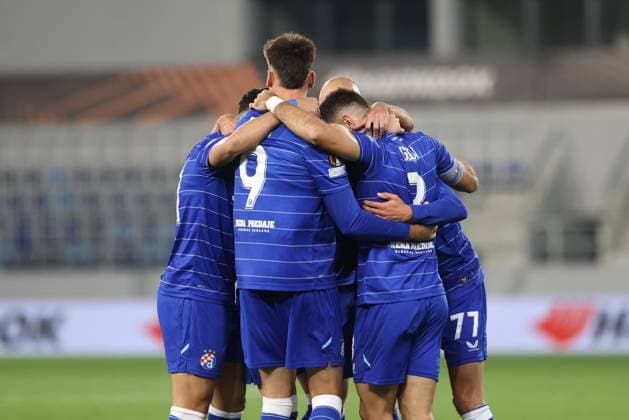 Maccabi Tel-Aviv FC and GNK Dinamo Zagreb - UEFA Europa League 2025 26 League Phase MD2 Players of GNK Dinamo Zagreb celebrate after Dejan Ljubicic scores a goal for 3:1 during the UEFA Europa League 2025 26 League Phase MD2 match between Maccabi Tel-Aviv FC and GNK Dinamo Zagreb at TSC Arena on October 2, 2025 in Backa Topola, Serbia.  SlobodanxSandic PIXSELL