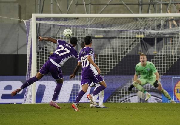 Fiorentina™s Cher Ndour goal of 2-0 during the UEFA Conference League soccer match between Fiorentina and Betis at Artemio Franchi stadium in Florence, Italy - Thursday, October 02, 2025.  Copyright: xMarcoxBucco LaxPressex