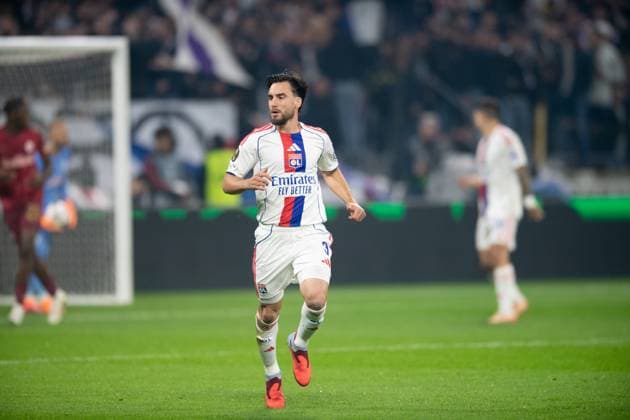 Sports : FOOTBALL - EUROPA LEAGUE - LYON v SALZBURG Nicolas Tagliafico of OL during the UEFA Europa League, League phase, Matchday 2 football match between Olympique Lyonnais and RB Salzburg on 2 October 2025 at Groupama Stadium in DÃ cines-Charpieu near Lyon, France - Photo Cyril Lestage DÃ cines-CharpieuFrance  Copyright: xCyrilxLestagex