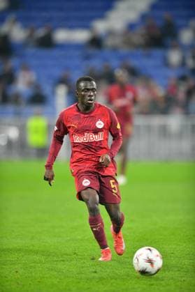 Sports : FOOTBALL - EUROPA LEAGUE - LYON v SALZBURG Soumaila Diabate of RB Salzburg during the UEFA Europa League, League phase, Matchday 2 football match between Olympique Lyonnais and RB Salzburg on 2 October 2025 at Groupama Stadium in DÃ cines-Charpieu near Lyon, France - Photo Cyril Lestage DÃ cines-CharpieuFrance  Copyright: xCyrilxLestagex