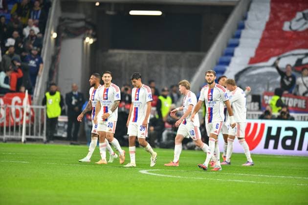 Sports : FOOTBALL - EUROPA LEAGUE - LYON v SALZBURG OL team during the UEFA Europa League, League phase, Matchday 2 football match between Olympique Lyonnais and RB Salzburg on 2 October 2025 at Groupama Stadium in DÃ cines-Charpieu near Lyon, France - Photo Cyril Lestage DÃ cines-CharpieuFrance  Copyright: xCyrilxLestagex