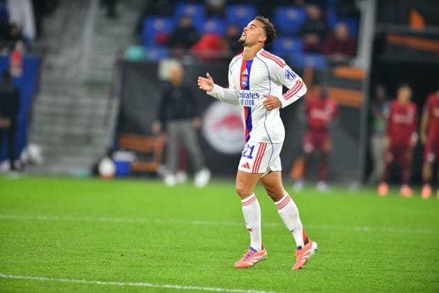 Sports : FOOTBALL - EUROPA LEAGUE - LYON v SALZBURG Ruben Kluivert of OL during the UEFA Europa League, League phase, Matchday 2 football match between Olympique Lyonnais and RB Salzburg on 2 October 2025 at Groupama Stadium in DÃ cines-Charpieu near Lyon, France - Photo Cyril Lestage DÃ cines-CharpieuFrance  Copyright: xCyrilxLestagex