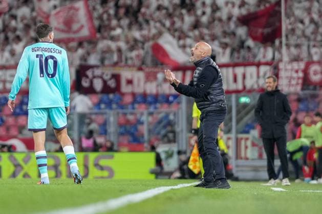Vincenzo Italiano FC Bologna, Head Coach , Italy, Football, UEFA Europa League, Matchday 2, League Phase, 2025 2026, Bologna FC vs SC Freiburg, 02 10 2025, Stadio Renato Dall™Ara, Bologna, Italy Bologna Stadio Renato Dall™Ara Emilia Romagna Italy Copyright: xArnexAmbergx