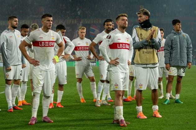 Basel, Switzerland, October 02th 2025 VfB Stuttgart after lose the Europa League football match between FC Basel 1893 and VfB Stuttgart at St. Jakob Park in Basel, Switzerland. Pascal von Büren (Pascal von Büren SPP) Copyright: xPascalxvonxBürenx xSPPx spp-en-PaVoBSp-PAVO_Foto-63