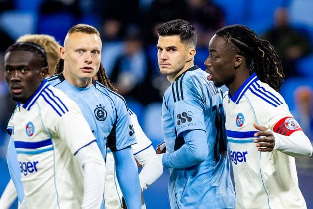 SLOVAN BRATISLAVA - STRASBOURG Marko Tolic, Nino Marcelli of Slovan during league phase of UEFA Conference league football match between SK Slovan Bratislava and RC Strasbourg Alsace. Bratislava, Slovakia, October 02, 2025. Copyright: xx 080A0822