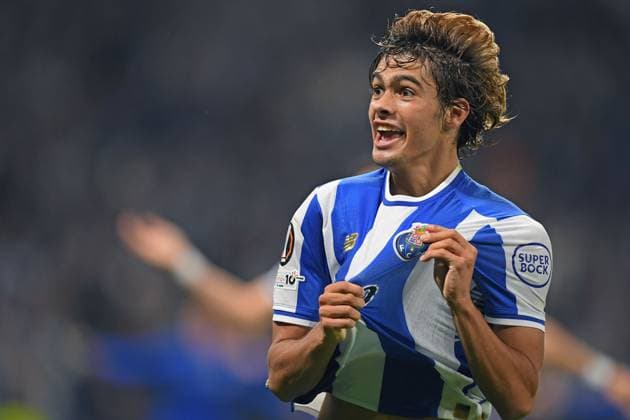 2nd October 2025; Dragao Stadium, Porto, Portugal: UEFA Europa League 2025 2026, FC Porto versus Red Star Belgrade; Rodrigo Mora of FC Porto celebrates after scoring the second goal for his team for 2-1 on the 89th minute  DanielxCastro