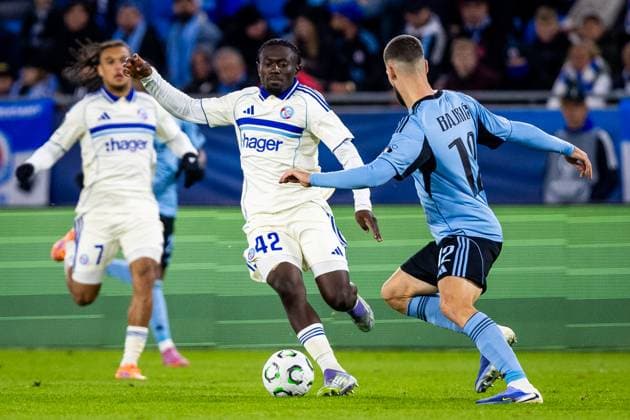 SLOVAN BRATISLAVA - STRASBOURG Abdoul Outtara of Strasbourg during league phase of UEFA Conference league football match between SK Slovan Bratislava and RC Strasbourg Alsace. Bratislava, Slovakia, October 02, 2025. Copyright: xx 080A1564