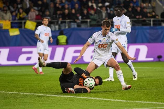 2025.10.02 Lublin Pilka nozna UEFA Liga Konferencji Europy sezon 2025 2026 Dinamo Kijow - Crystal Palace N z Taras Mykhavko Ruslan Neshcheret Foto Ireneusz Wnuk PressFocus 2025.10.02 Lublin Football UEFA Conference League season 2025 2026 Dinamo Kyiv - Crystal Palace Taras Mykhavko Ruslan Neshcheret Credit: Ireneusz Wnuk PressFocus NEWSPIX.PL --- newspix.pl 