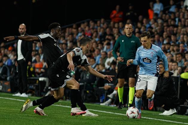 Bryan Zaragoza seen during UEFA Europa League game between RC Celta de Vigo and PAOK FC (Rodrigo Moreira Ball Raw Images) Vigo Estadio de Balaidos Spain Copyright: xRodrigoxMoreirax rodrigomoreira_celtavigo_-076
